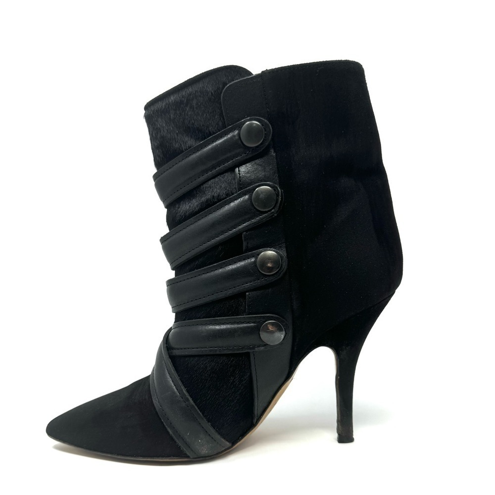 Isabel Marant Taylor Buckle Boots – Black Suede & Leather, Size 7 | 37